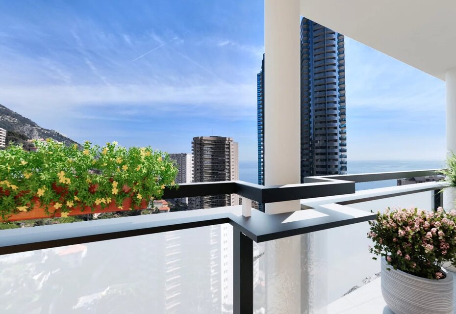 Beausoleil Guynemer proche Monaco rare T5 de 115m² vue mer avec garage