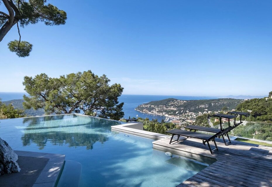Affitto villa lusso vista mare Villefranche piscina sfioro